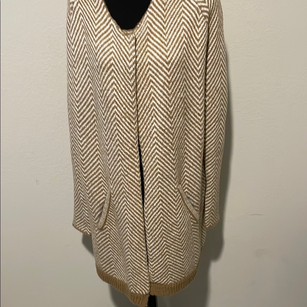 BAR III Chevron Patterned Cream Sweater